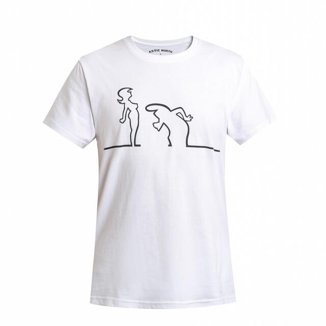 T-Skjorte Streken Hvit S 